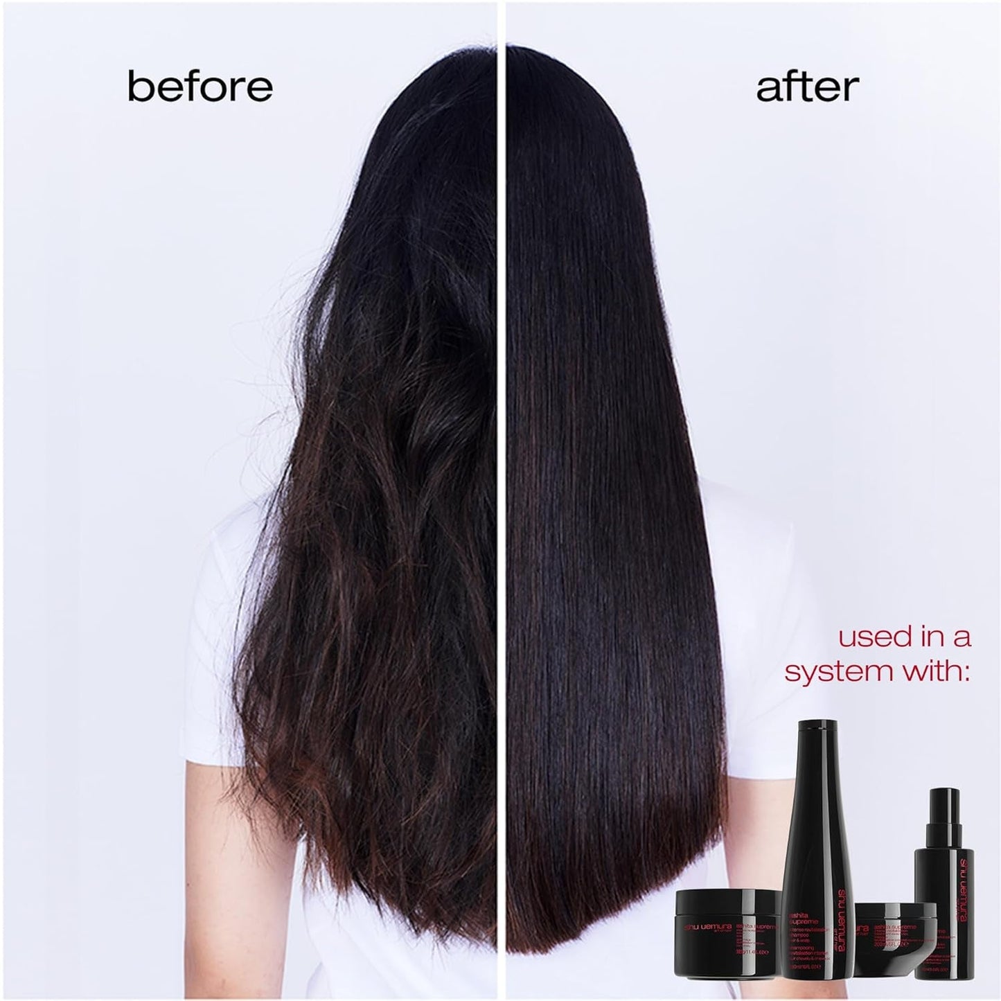 Shu Uemura, Ashita Supreme, Maschera intensiva rivitalizzante per capelli, Per tutti i tipi di capelli, Con estratto di ashitaba, Per maggiore lucentezza ed elasticità, Anti-crepe, Maschera per capelli Naty Shop da 200 ml