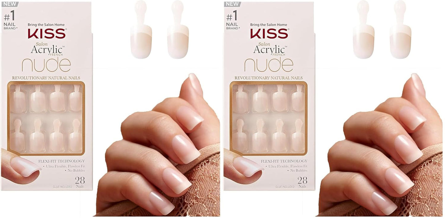 Kiss Nude Nails Unghie stupefacenti (confezione da 2)