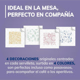 Happy Hour | Salviette a doppio strato | 16 confezioni À 50 pezzi À 33 X 33 Cm | Certificato FSC | Elettricità rinnovabile al 100% | Imballaggio riciclabile realizzato con plastica riciclata