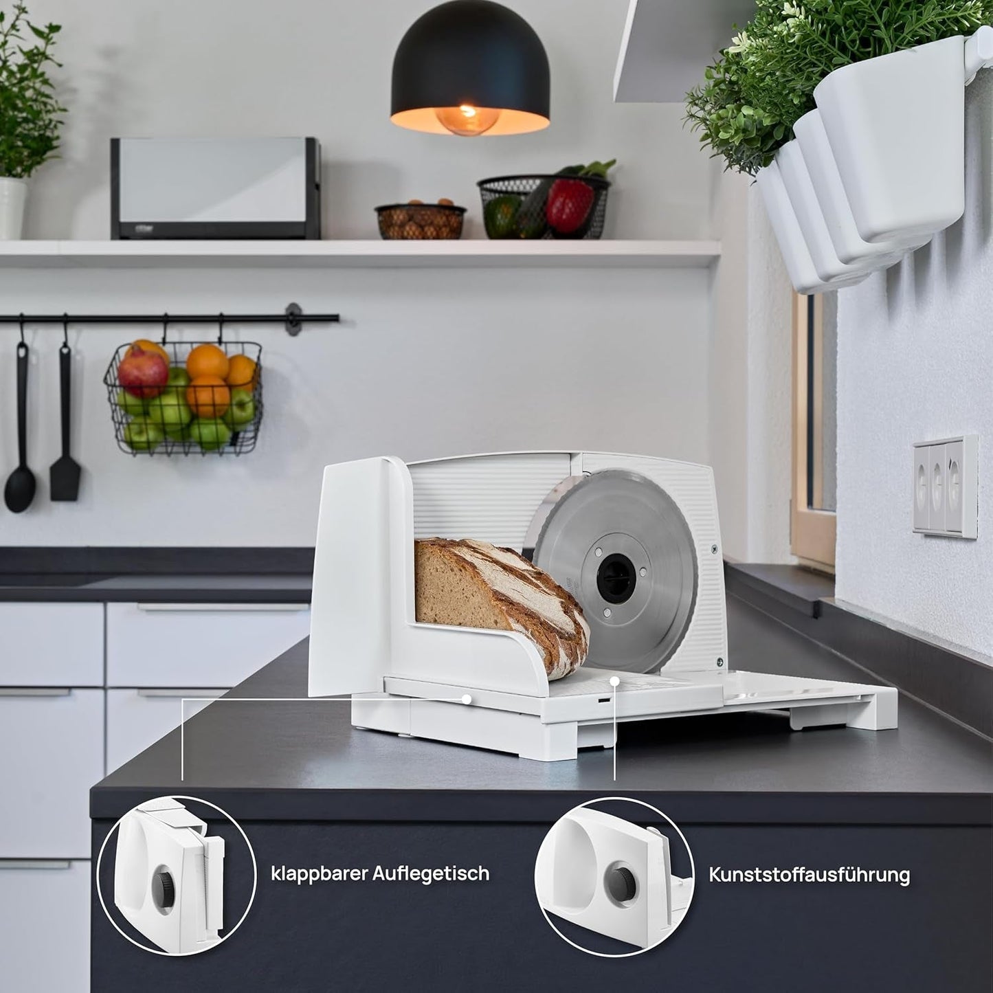 Ritter Markant 05 Tagliapane Elettrico Multifunzione Pieghevole e Affettatrice con Motore Eco Made in Germany Trituratori e Affettatrici Naty Shop