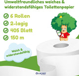 Rotoli di carta igienica Jumbo Eco, 2 veli, crema lavamani con formula detergente, idratante e levigante - Profumo floreale - 5 l, 6 pezzi (confezione da 1)