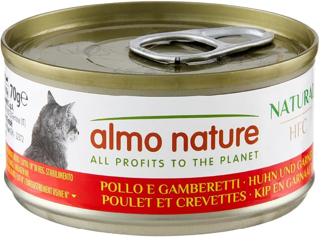 Almo Nature HFC Alimento umido naturale per gatti - Ricette assortite con pollo - 6 x 70g