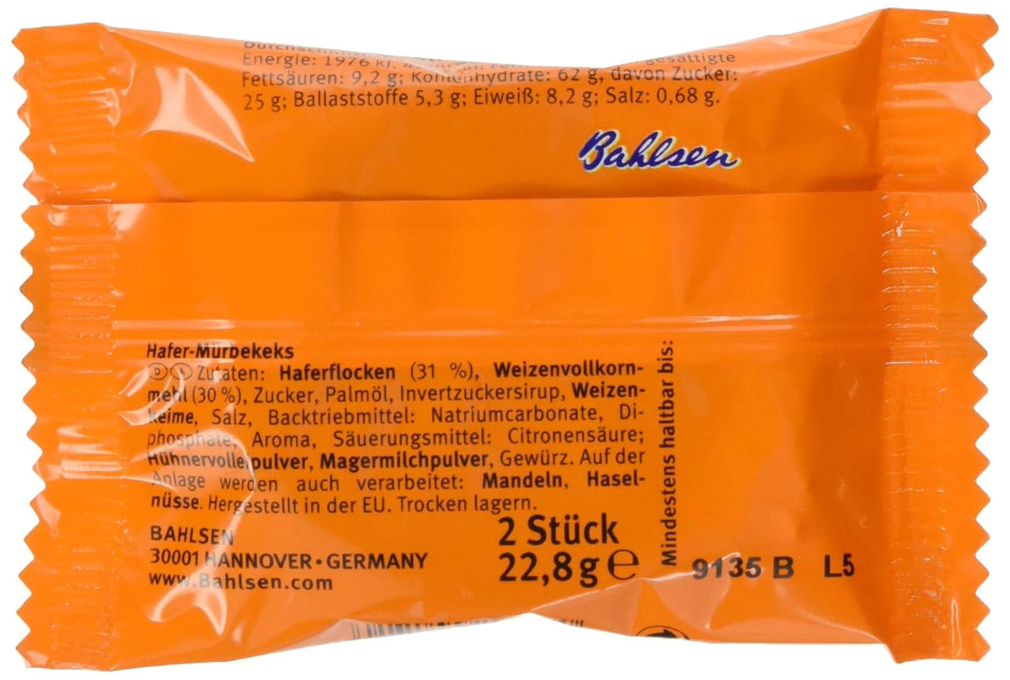 Brandt Hobbits Crunchy - Confezione da 2 - Scatola per catering da 60 confezioni - Biscotti integrali con farina d'avena ad alto contenuto di fibre (60 x 22,8 g)