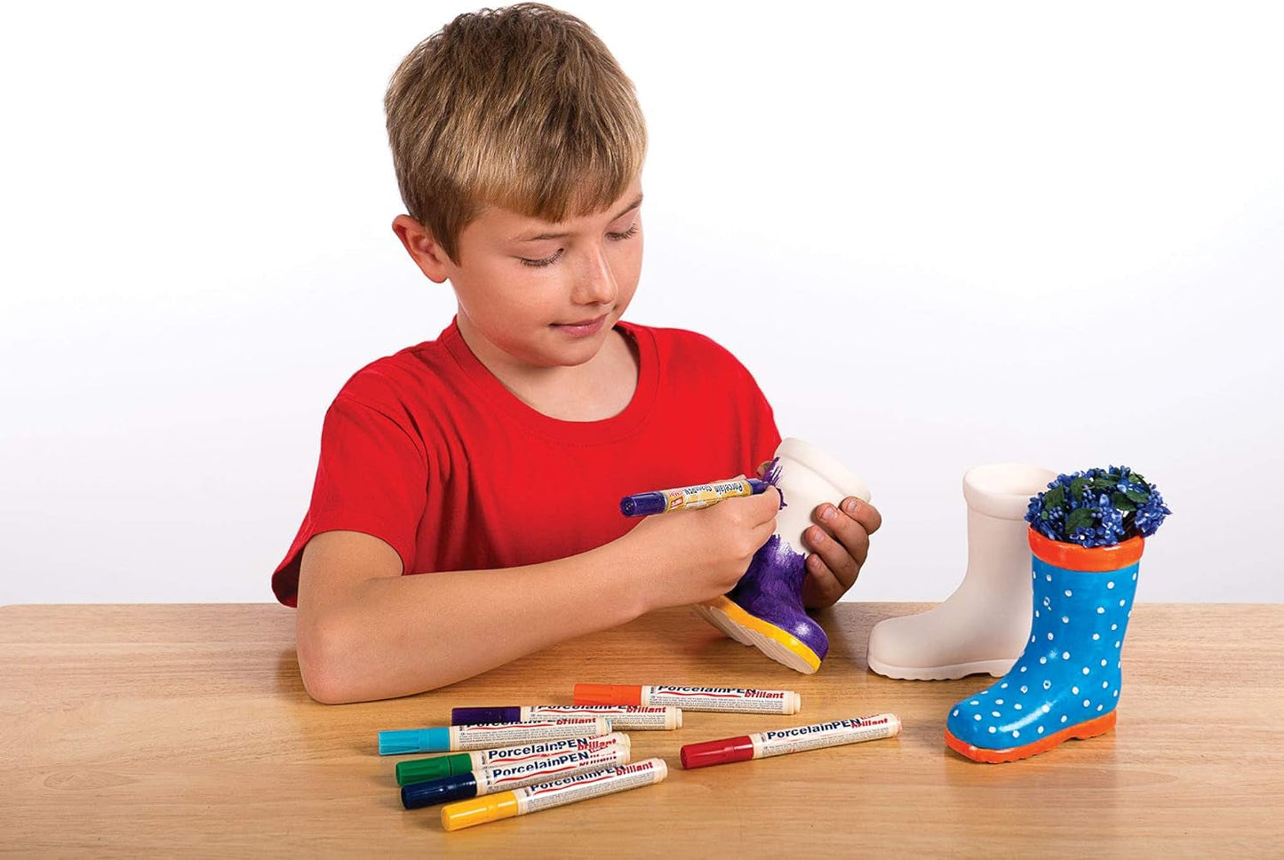 Vasi in ceramica per bambini Baker Ross 'Wellies' (confezione da 2)