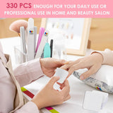330 Stück Fusselfrei Nägel Wattepads, Fusselfreie Nageltücher, Nagel Wischtücher Wattepads, Nagelleck Entfernen Für Cleaner Gelnägel Nail Wipes Pads (Bianco)