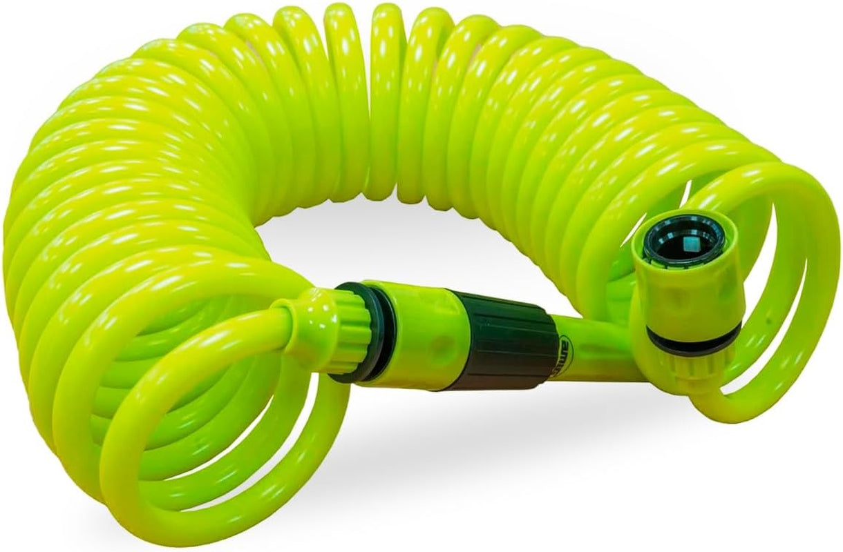 Amig - Tubo spiralato | Realizzato in polipropilene | Allungabile fino a 7,5 m | Include lancia per irrigazione, adattatore e 2 giunti | Verde pistacchio