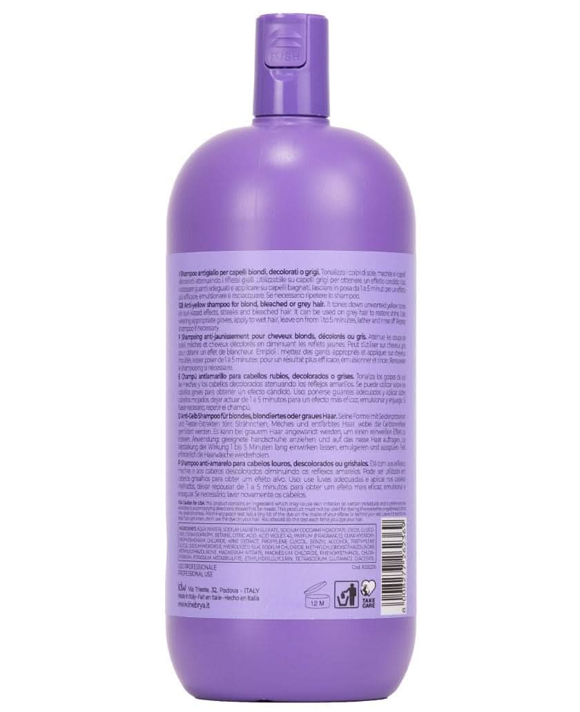 Inebrya BLONDesse No-Yellow Shampoo, 1000 ml Doccia e bagno Naty Shop