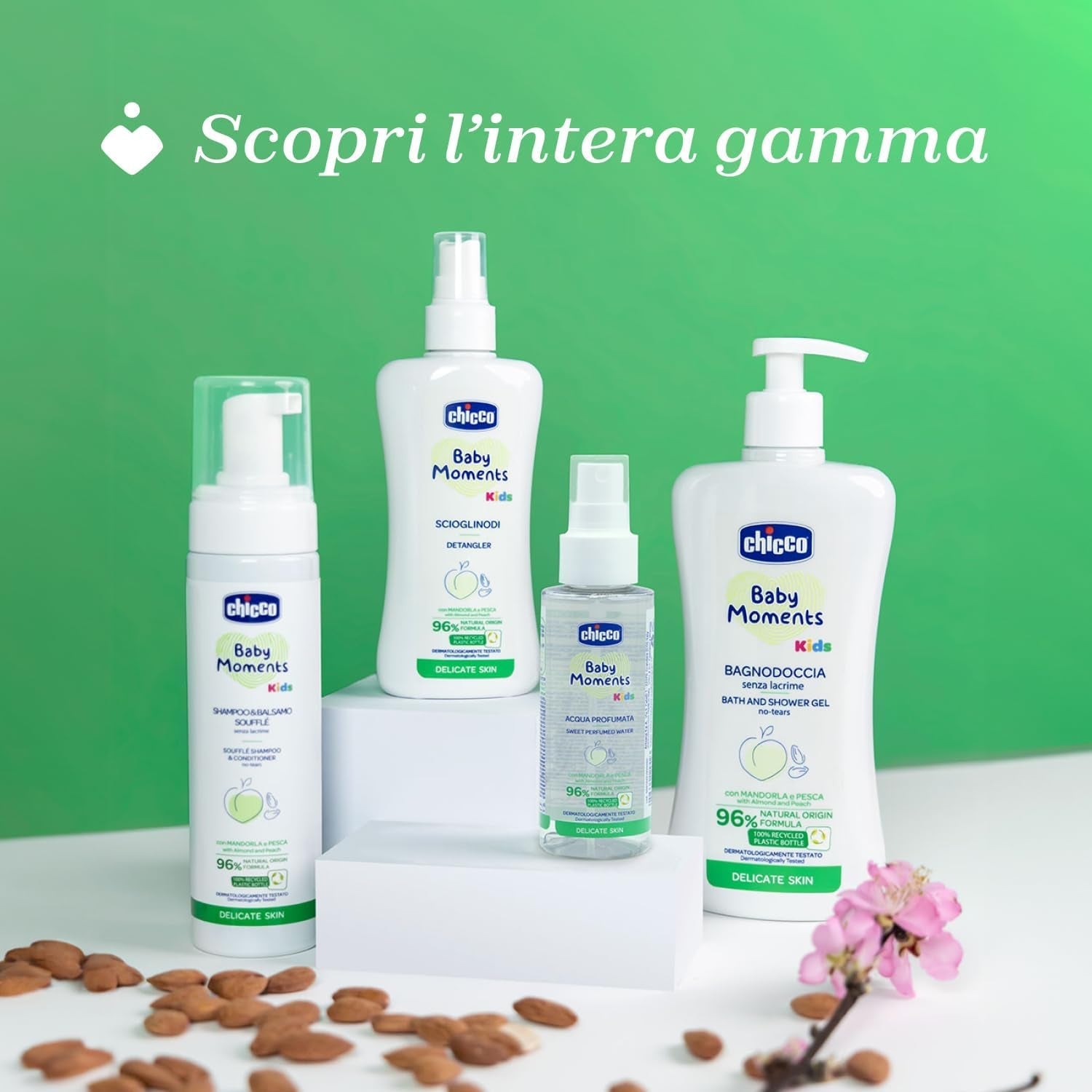 Chicco KIDS - PELLE DELICATA - MOUSSE 2 IN 1: SHAMPOO E BALSAMO, 150 ml Bambini - Bagno e Cura della Pelle Naty Shop