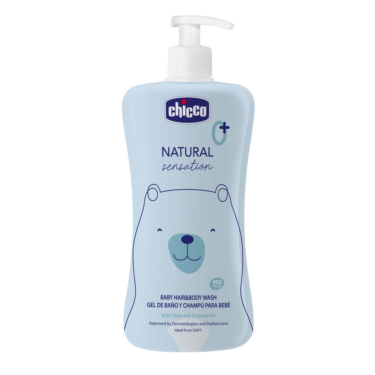 CHICCO NATURAL SENSATION - SHAMPOO E BAGNO BAMBINI - SENZA BEVANDA, 200 ML Bambini - Bagno e Skincare Naty Shop 500 Ml (1 confezione)