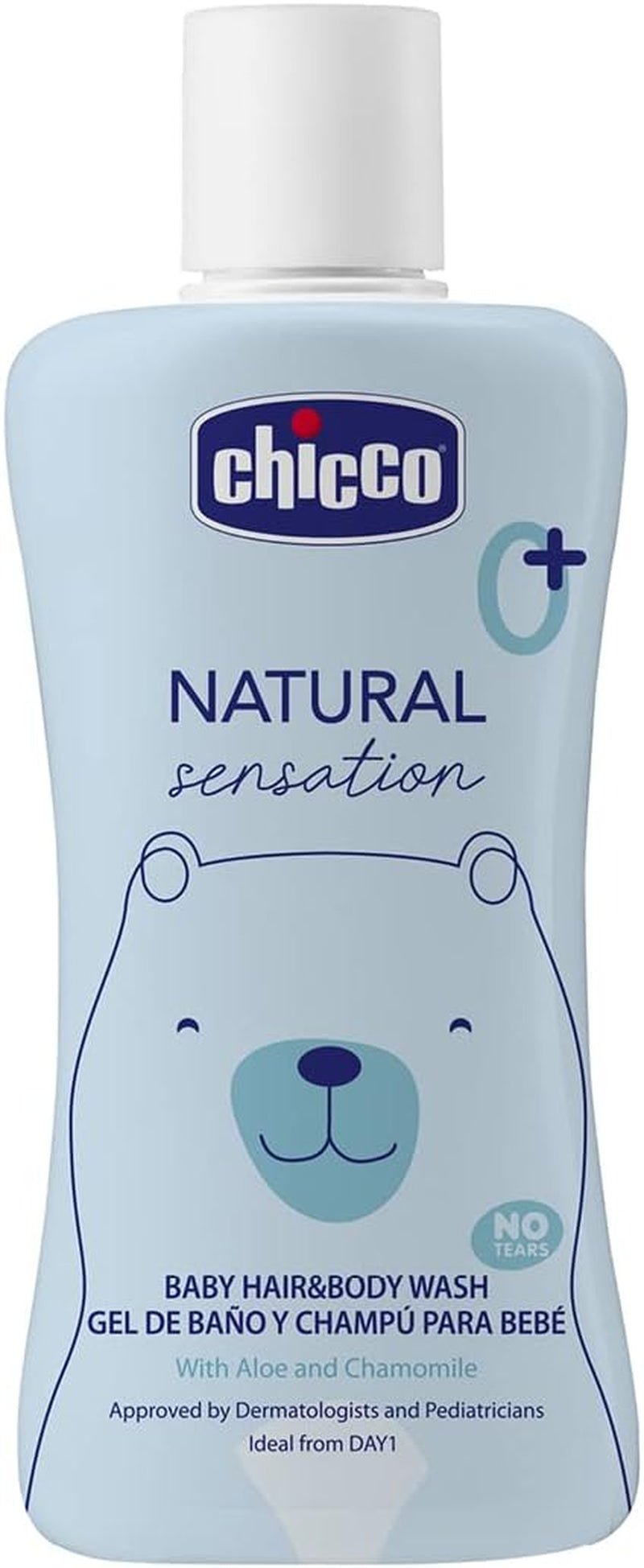 CHICCO NATURAL SENSATION - SET 2: 1 SHAMPOO E BAGNO - NON ESSICCANTE 200 ML, 1 CREMA CAMBIAMENTO 4IN1 100 ML Bambini - Bagno e Cura della Pelle Naty Shop