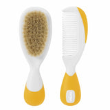 Chicco Set Spazzola e Pettine Baby, Spazzola Baby con Morbide Setole Naturali, Pettine Punta Tonda, Manico Antiscivolo, Regalo Festa Baby - Articoli per Neonati da 0 Mesi - Bagno e Cura della Pelle Naty Shop