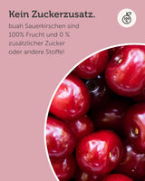 Ciliegie amare liofilizzate BUAH® | Ciliegie amare intere come spuntino o per il muesli | Sostituto ideale per caramelle | Vegano e senza zuccheri aggiunti | Prodotti disidratati Naty Shop da 135g