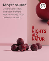 Ciliegie amare liofilizzate BUAH® | Ciliegie amare intere come spuntino o per il muesli | Sostituto ideale per caramelle | Vegano e senza zuccheri aggiunti | Prodotti disidratati Naty Shop da 135g