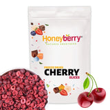 Ciliegie liofilizzate 100g - Ciliegie amare liofilizzate - Frutta secca liofilizzata - Ciliegie amare essiccate a fette - Perfette per dolci, decorazioni, muesli e dessert Prodotti disidratati Naty Shop 100G