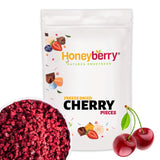 Ciliegie liofilizzate in pezzi 100g - Frutta liofilizzata - Frutta secca liofilizzata - Ciliegie amare essiccate - Perfette per cuocere al forno, decorare torte, snack, muesli e dessert Prodotti disidratati Naty Shop 100G