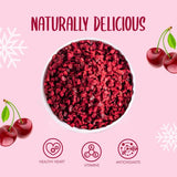 Ciliegie liofilizzate pezzi 100g - Frutta liofilizzata - Frutta secca liofilizzata - Ciliegie amare essiccate - Perfette per cuocere al forno, decorare torte, snack, muesli e dessert Prodotti disidratati Naty Shop