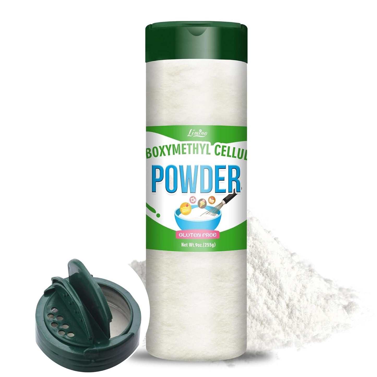 Polvere CMC 255 g - Polvere CMC pura al 100%, addensante alimentare, stabilizzante per gelato, polvere Tylo per fondente, torte, gelato, cibi surgelati, dolci, yogurt, pasta di gomma Naty Shop Pasta di zucchero Titolo predefinito