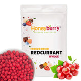 Ribes rosso intero liofilizzato 100g - Frutta liofilizzata - Frutta secca liofilizzata - Ribes rosso per cuocere al forno, decorare torte, snack, muesli, dessert Prodotti disidratati Naty Shop 100G