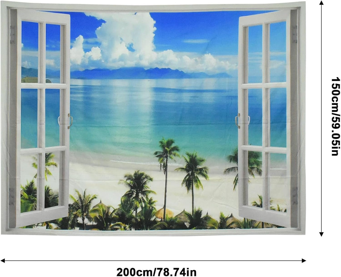 Arazzo tappeto finestra estetico poliestere grande spiaggia Casa - Accessori e Decorazioni Naty Shop