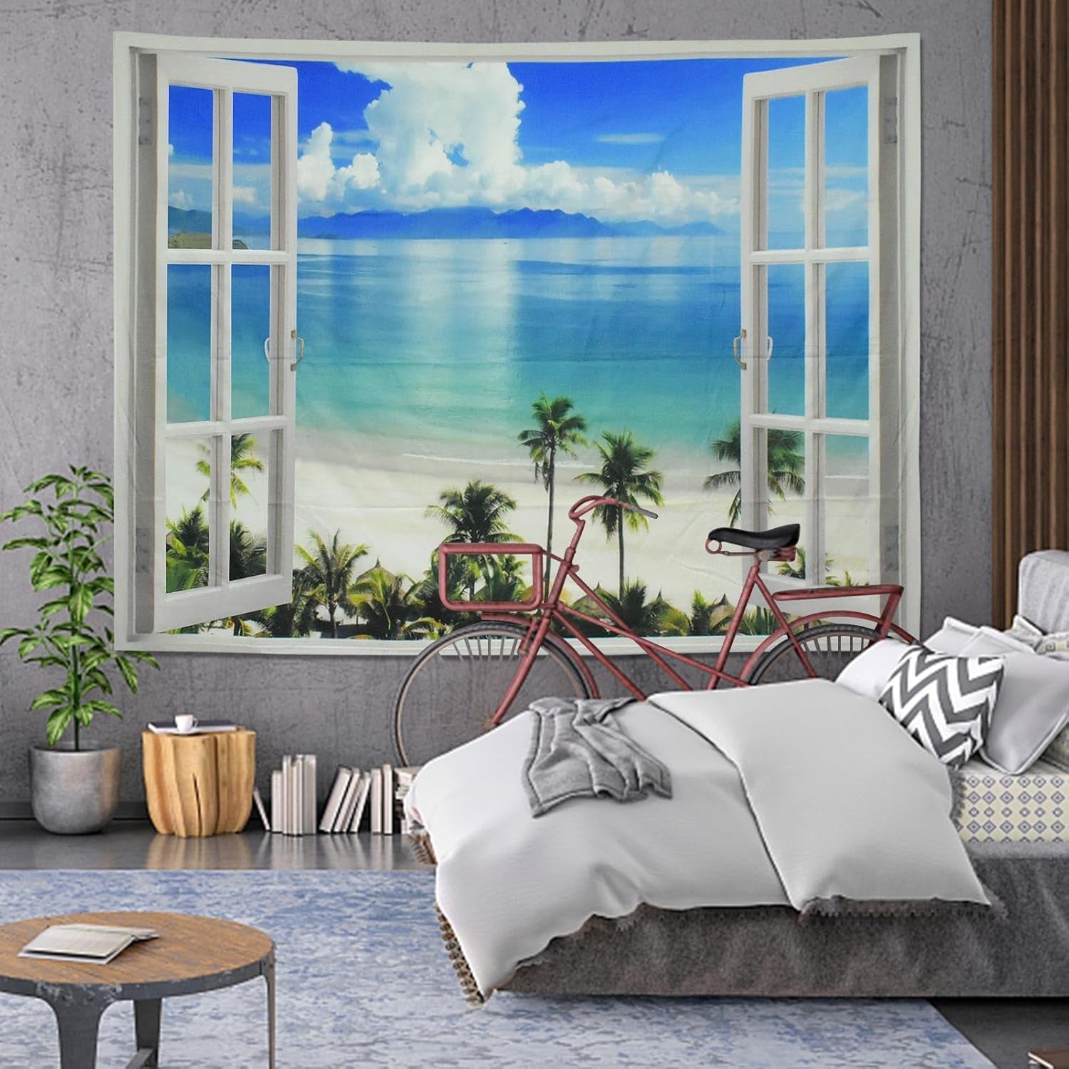 Arazzo tappeto finestra estetico poliestere grande spiaggia Casa - Accessori e Decorazioni Naty Shop