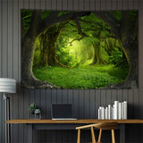 Tappeto Arazzo Foresta Tela Albero Cascata Nebbia Casa - Accessori e Decorazioni Naty Shop Foresta Nebbia 1 200L X 150B Cm