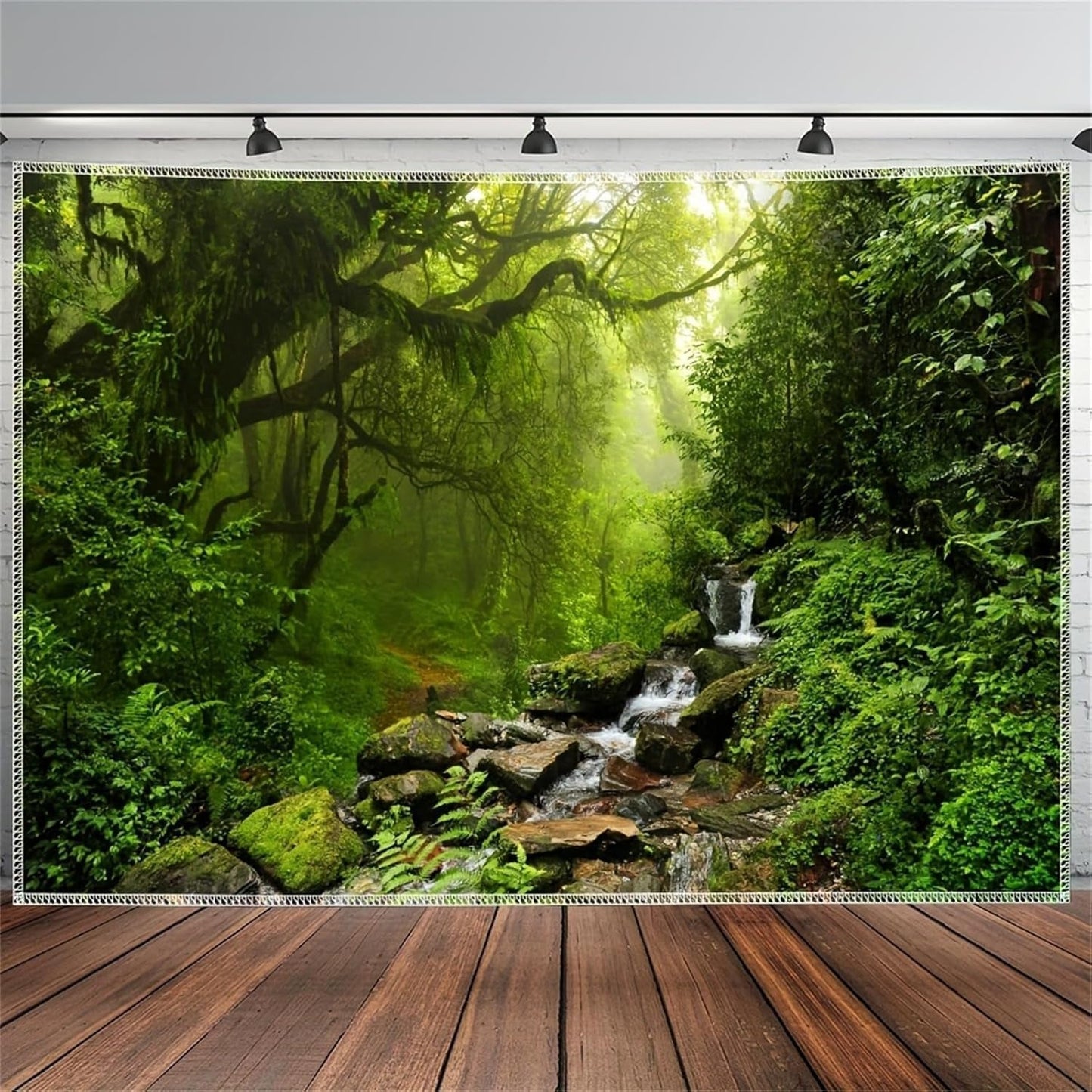 Tappeto Arazzo Foresta Tela Albero Cascata Nebbia Casa - Accessori e Decorazioni Naty Shop