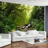Tappeto Arazzo Foresta Tela Albero Cascata Nebbia Casa - Accessori e Decorazioni Naty Shop Cascata nella Foresta 300L X 180B Cm