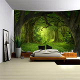 Tappeto Arazzo Foresta Tela Albero Cascata Nebbia Casa - Accessori e Decorazioni Naty Shop Foresta Nebbia 1 230L X 180B Cm