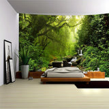 Tappeto Arazzo Foresta Tela Albero Cascata Nebbia Casa - Accessori e Decorazioni Naty Shop Greetings 230L X 180B Cm