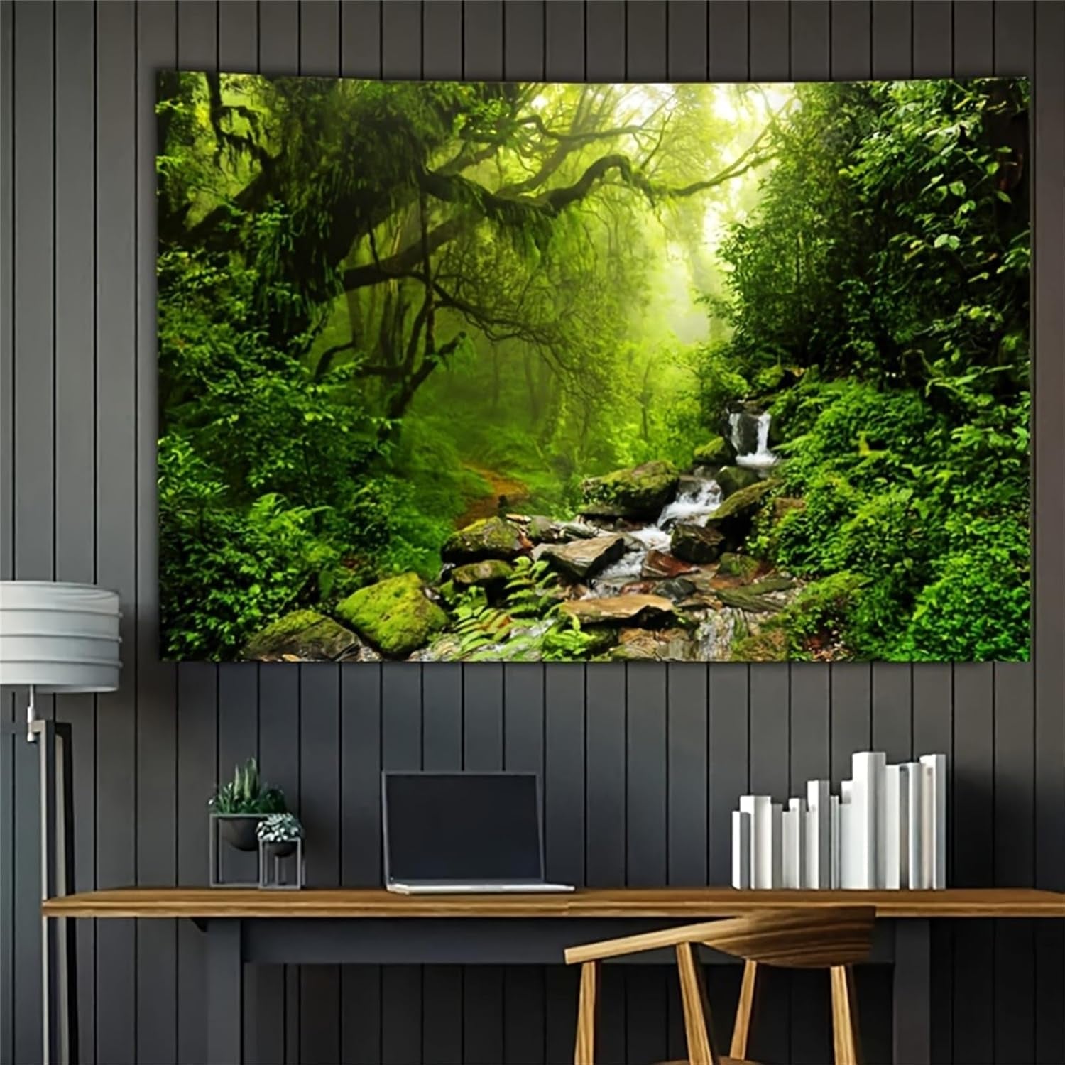 Tappeto Arazzo Foresta Tela Albero Cascata Nebbia Casa - Accessori e Decorazioni Naty Shop Greetings 200L X 150B Cm