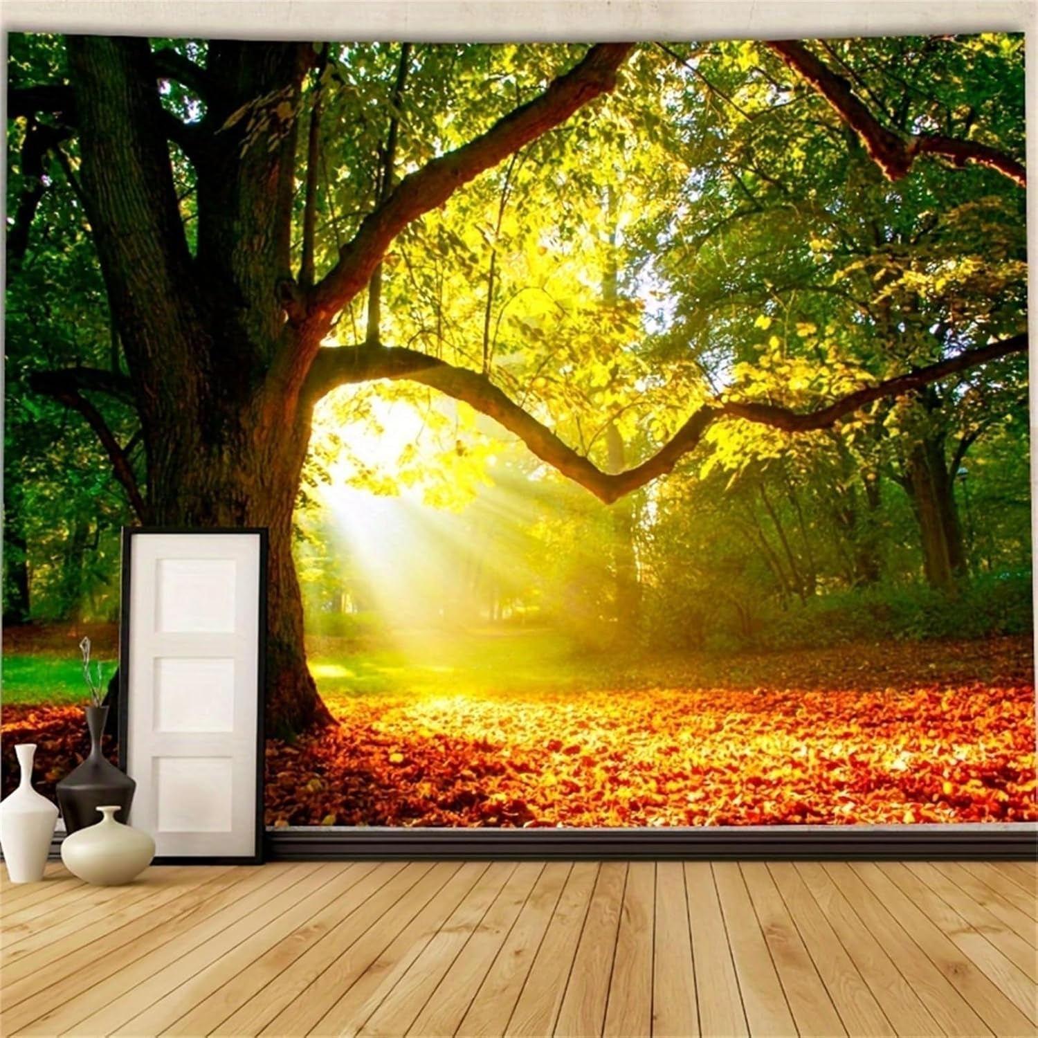 Tappeto Arazzo Foresta Tela Albero Sole Cielo Casa - Accessori e Decorazioni Naty Shop