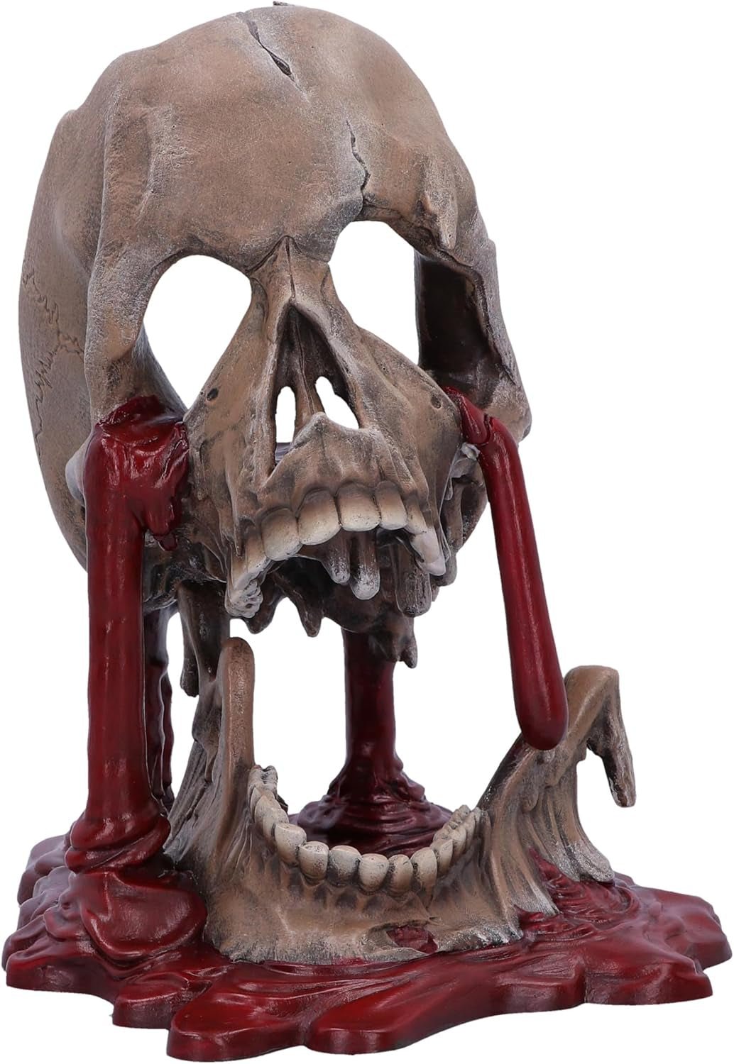 Teschio rinascimentale, 19 cm, resina, nero e oro, motivo barocco dorato, ornamento teschio nero, decorazione gotica, fuso nella migliore resina sintetica, dipinto a mano da esperti Naty Shop Statuette e Sculture Marrone 16,5 cm