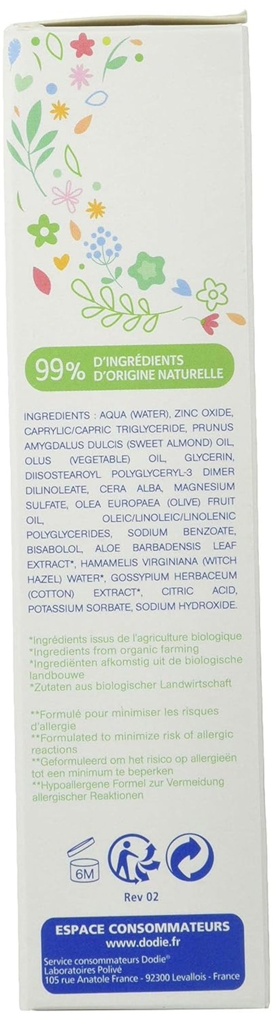 Crema sostitutiva, senza profumo, dalla nascita, 75 ml Bambini - Bagno e Cura della Pelle Naty Shop