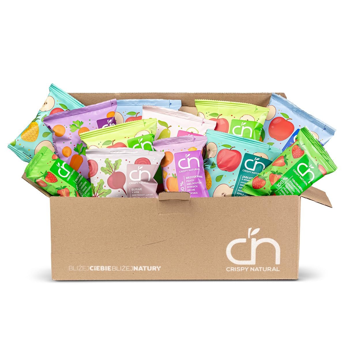 Mix Snack Crispy Natural (12, Mix Frutta) Naty Shop Prodotti Disidratati 1,5 G (Confezione da 12) Mix Frutta e Verdura