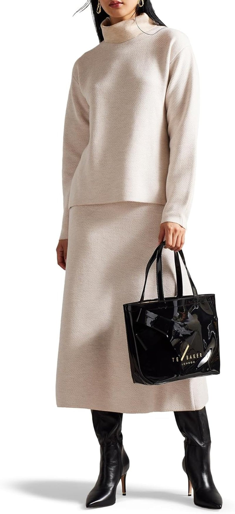 Ted Baker Nikicon Vinyl Bow Shopper Borse da donna Donna Naty Shop