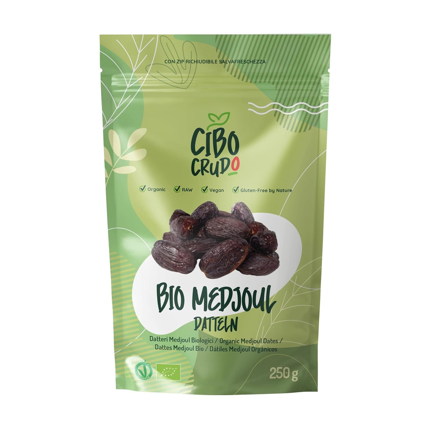 Datteri senza semi Deglet Nour Bio - 500g. Datteri secchi naturali Deglet Nour biologici. Datteri secchi. Prodotti disidratati Naty Shop 250G Datteri Medjool
