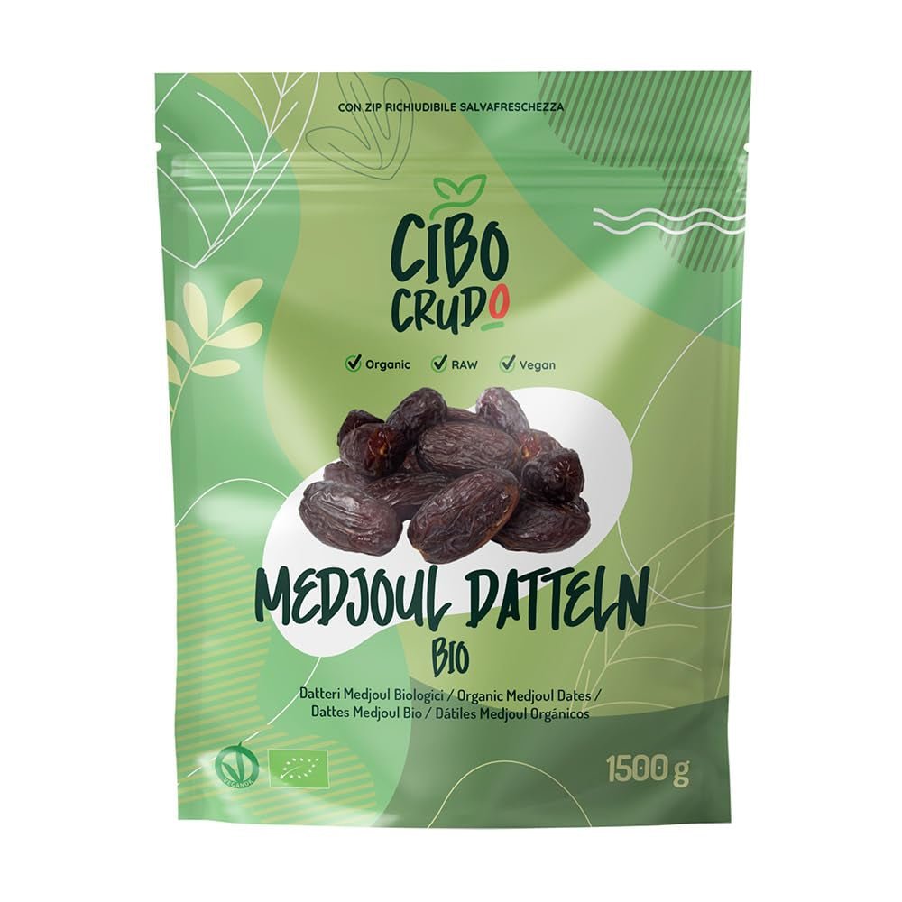 Datteri senza semi Deglet Nour Bio - 500g. Datteri secchi naturali Deglet Nour biologici. Datteri secchi. Prodotti disidratati Naty Shop 1,5 kg Datteri Medjool