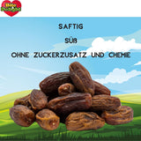 Datteri secchi Bite & Delight - Interi, secchi e naturali - Dolci aromatici - Deliziosi e succosi - Snack di frutta pronti da mangiare - Vegan - Senza zuccheri aggiunti - 1250g Prodotti disidratati Naty Shop