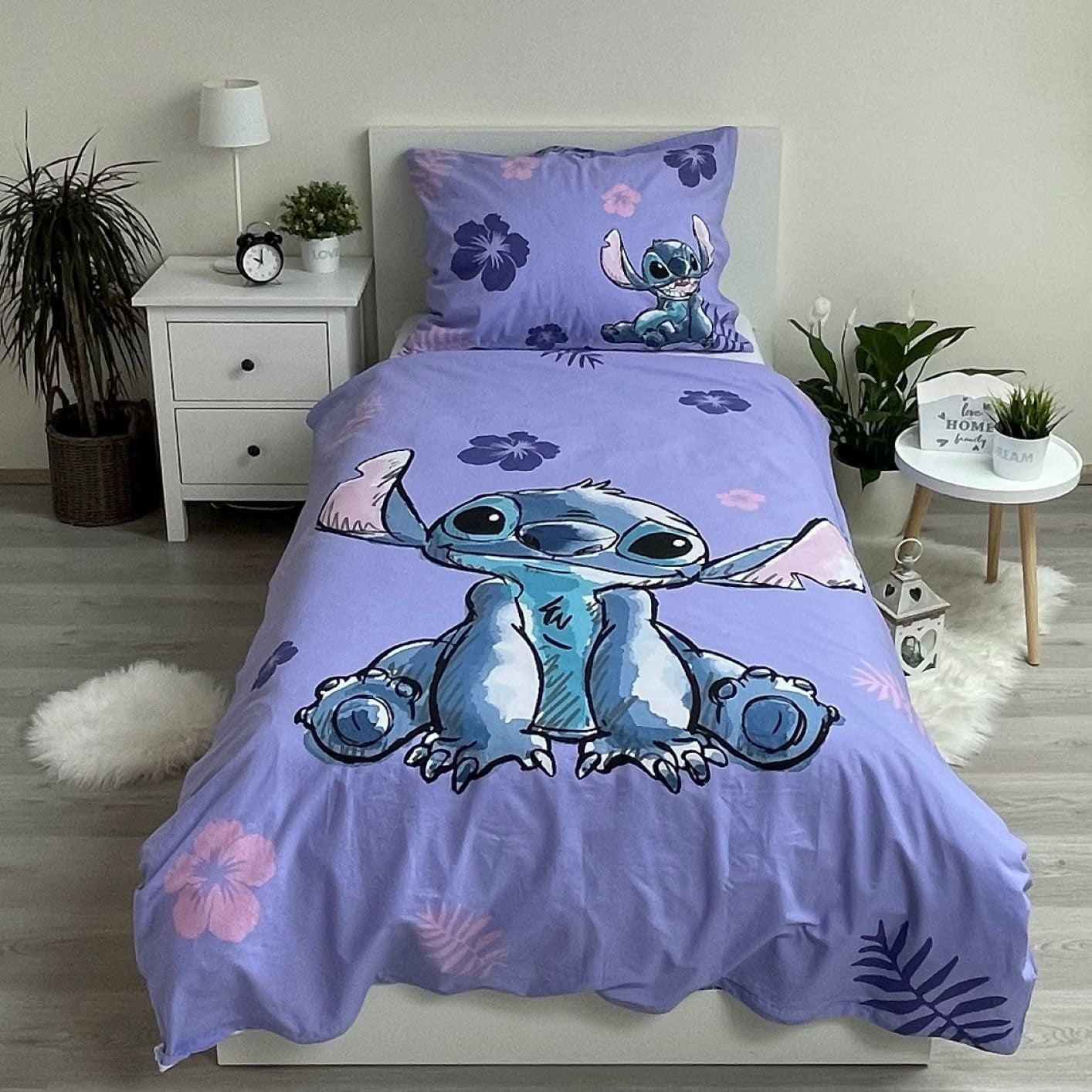 Biancheria da letto per bambini 2 pezzi Lilo e Stitch, 100% cotone Biancheria da letto - bambini Naty Shop