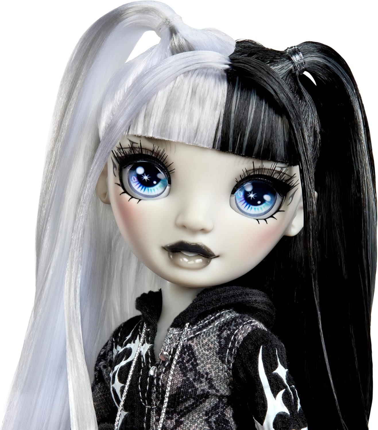 Girls Night Rainbow High Shadow High - Heather Grayson - bambola fashion da 28 cm nei toni del grigio, capelli bianchi e neri e vestito con accessori e pettine - Per collezionisti e bambini dai 6 anni in su