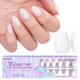 Btartbox Unghie in gel morbide extra corte Mandorla a copertura totale Punte per unghie corte 160 pezzi XCOATTIPS Unghie artificiali pre-progettate Punte per unghie corte a mandorla per estensioni delle unghie