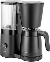 ZWILLING ENFINIGY Macchina per caffè espresso con filtro con caraffa in vetro da 1,5 litri, Macchina per caffè espresso con caldaia in acciaio inossidabile, Funzione fioritura e decalcificazione intelligente, Plastica, Argento