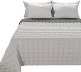 PETTI Artigiani Italiani - Copriletto singolo, copriletto double face, copriletto primaverile, blu notte, bianco, 100% Made in Italy Trapunte e trapunte Naty Shop Grigio Letto 180 (260 X270 Cm)