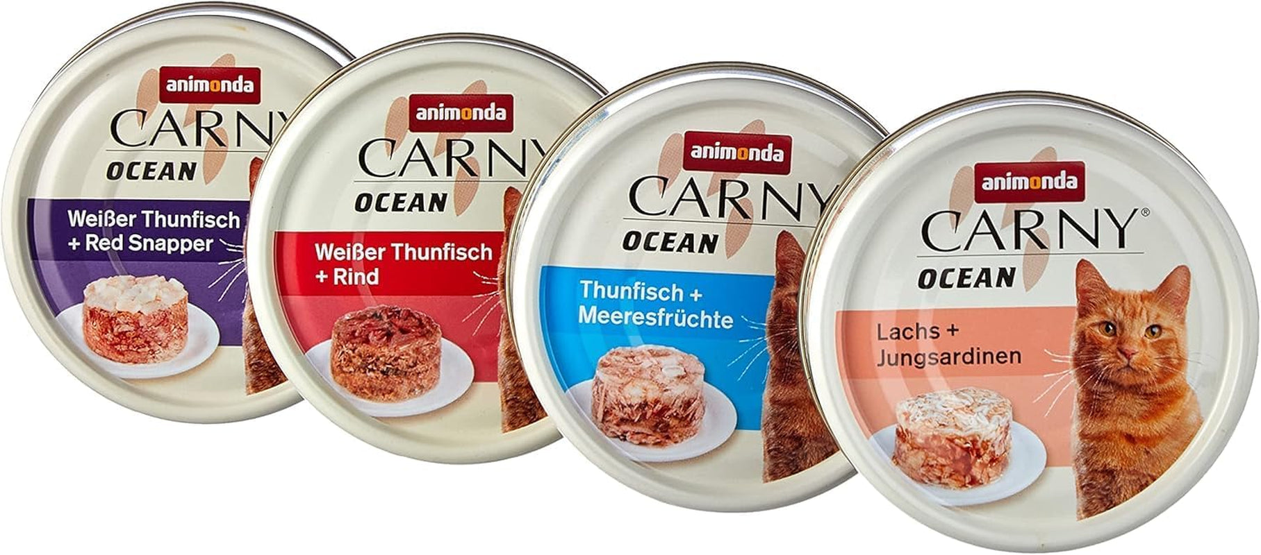 animonda Carny Adult Ocean Marine Variety No. 1 (12 x 80 g), cibo umido per gatti adulti, cibo umido con teneri filetti di pesce, cibo per gatti senza cereali e senza zucchero