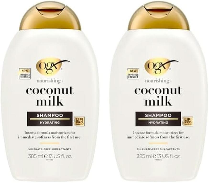 Shampoo al latte di cocco OGX (385 ml), effetto idratante Doccia e bagno Naty Shop 2 x 385 ml