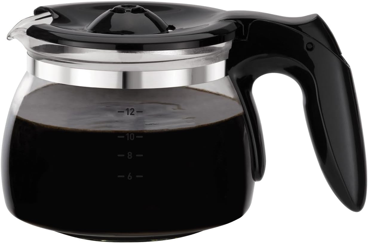 Tefal CM3408 Mini caffettiera in vetro (600 W, 6 tazze) nero/acciaio inossidabile, CM340811