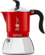 Macchina da caffè a induzione Bialetti Fiammetta, 2 tazze (100 ml), adatta a tutti i tipi di piani cottura, design elegante, nera