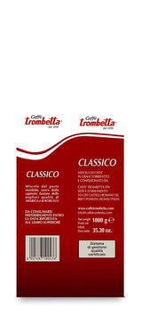Caffè Trombetta Italien Kaffee Geröstete Kaffeebohnen, classico. Eine perfekte Harmonie zwischen Aroma und Körper - 1 kg