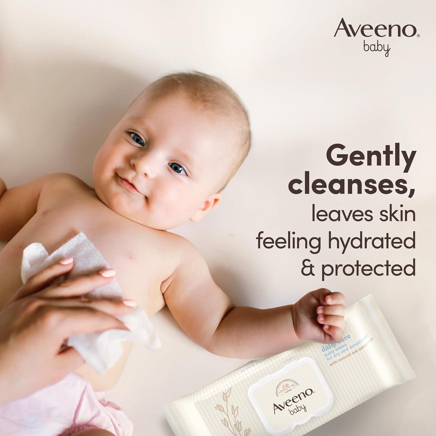 Salviette umidificate Daily Care, puliscono delicatamente ed efficacemente la pelle sensibile, elementi essenziali per il bambino, bianco, 12 pezzi (totale 864 salviette)