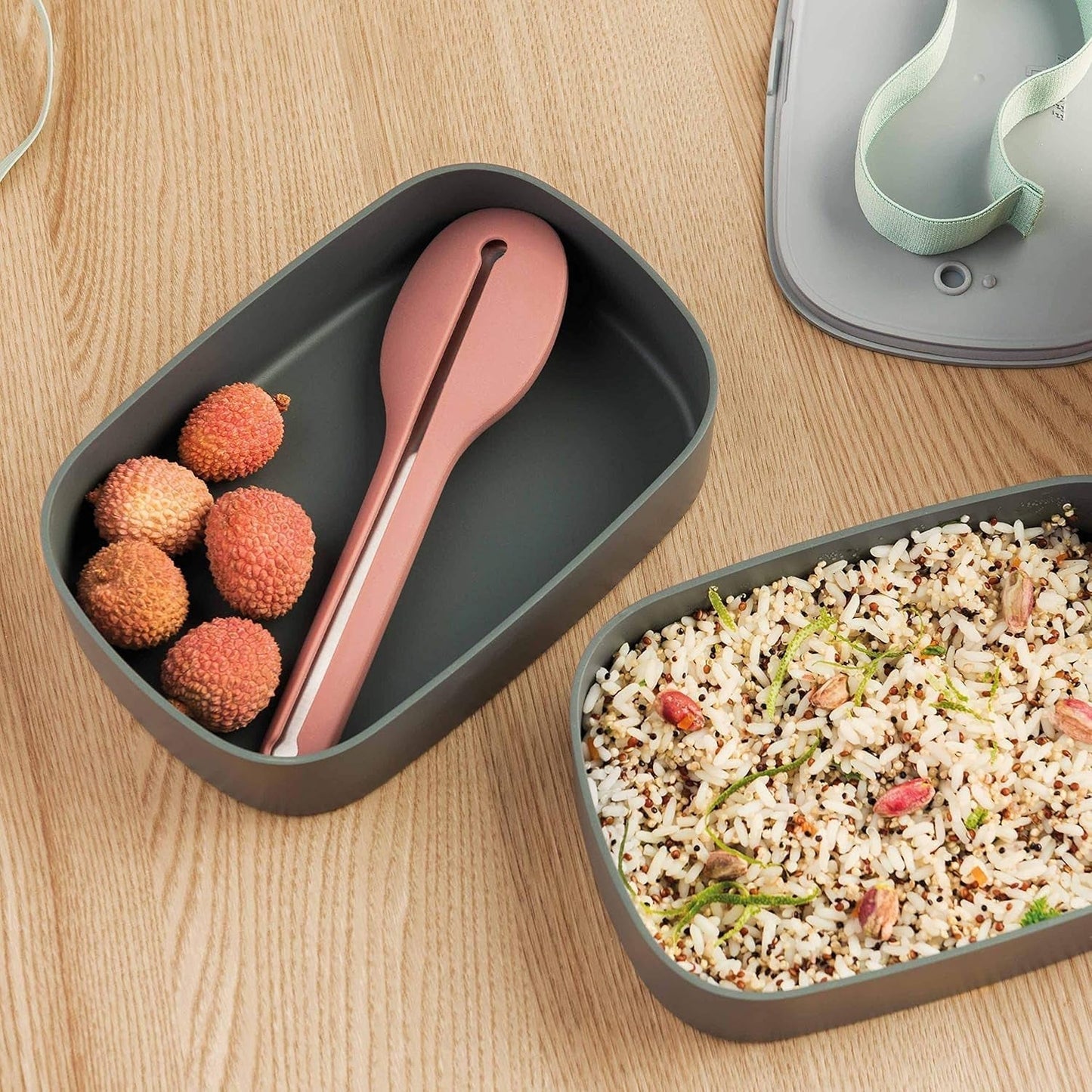 Bento box doppio BergHoff - Leo (set di contenitori per il pranzo 19x12,5x9 cm, due contenitori, resistente al microonde, chiusura ermetica, lavabile in lavastoviglie, ideale per snack/snack/insalata) 3950126 Contenitori per alimenti Naty Shop